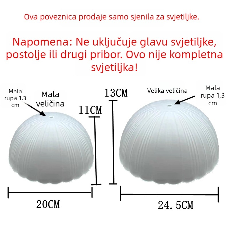 Matirano staklno abažur, okrugli, E27, europski stil, DIY abažur za stolnu lampu u spavaćoj sobi