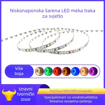 LED fleksibilna svjetlosna traka, 12V-24V, 120 LED, širina 8 mm, linearno unutarnje osvjetljenje, čip 2835, dimmabilna