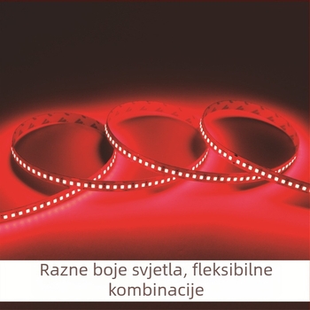 LED fleksibilna svjetlosna traka, 12V-24V, 120 LED, širina 8 mm, linearno unutarnje osvjetljenje, čip 2835, dimmabilna