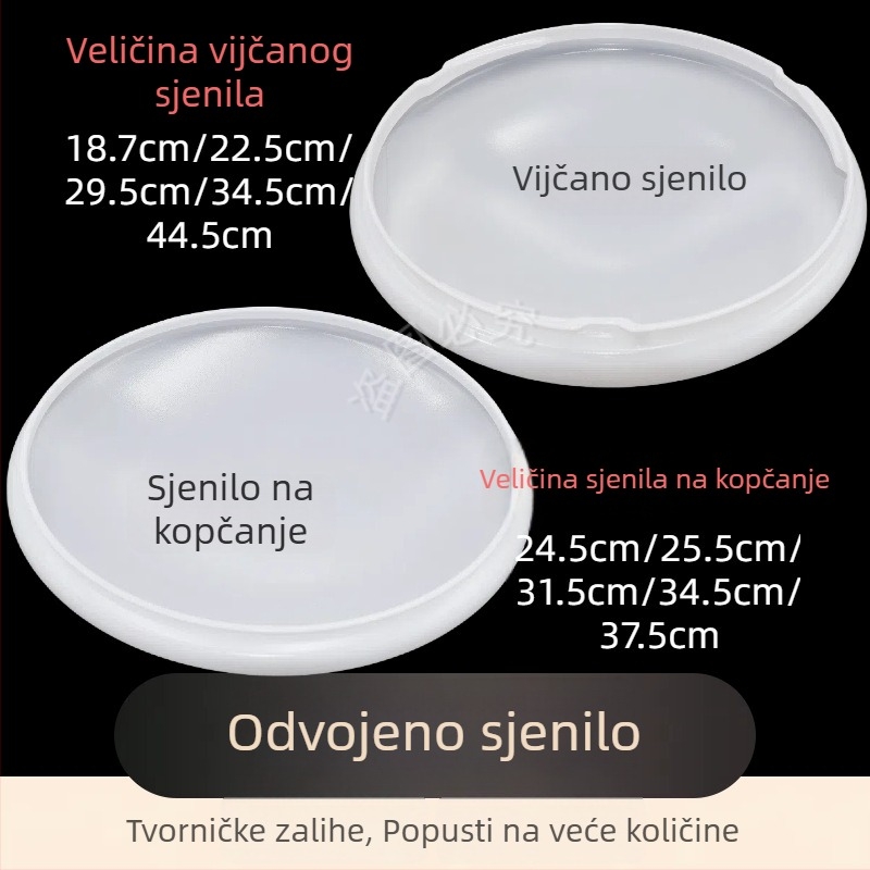 Okružni sjenilo za strop s kopčom i zakretnim rubom, anti-refleksni dizajn – rezervni dodatak za spavaću sobu i hodnik