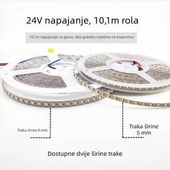 LED traka za osvjetljenje, rezanje po segmentima, niska napetost 12V/24V, samoljepljiva, visoka svjetlina, dekorativne linije