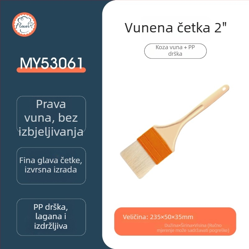 Četkica od silikona za hranu, pogodna za BBQ i pečenje; četka za glazuru za kruh, žumanjak i Mooncake.