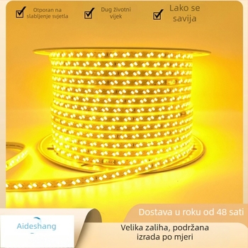 LED trak visokonaponska, dvostruki red, vodootporan za vanjsku upotrebu, 220V, nježno ambijentalno svjetlo