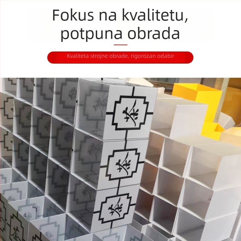 Prozirni akrilni abažur za lampu, cilindričan s zamjenjivim vanjskim kućištem u pravokutnom obliku, PP materijal, ne požuti, prilagodljiv