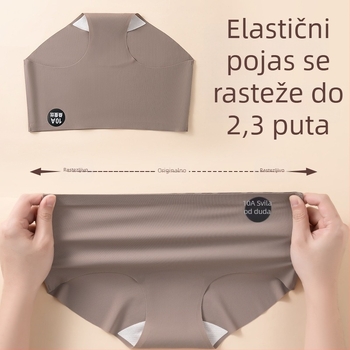 Antibakterijske ljetne ženske gaćice od Ice Silk za jogu, udoban kroj bez pritiska, podstava u području prepona od Mulberry svile