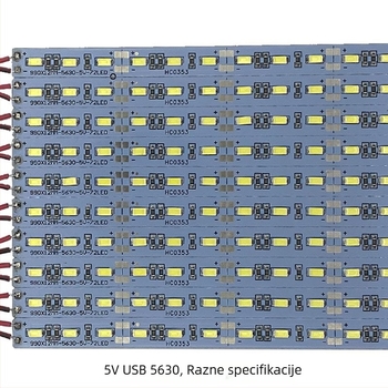 LED traka 5630 s niskim naponom 5V, 72 LED dioda, USB napajanje, stolna i noćna lampa s daljinskim upravljanjem