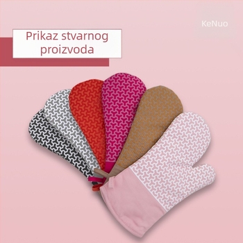 Silikonske rukavice za mikrovalnu pećnicu – debeli, otporni na visoke temperature, izolacijske, geometrijski uzorak šesterokut, izdržljive