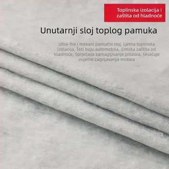 Pokrov za auto od pamuk-velura, debeli, vodootporan i UV zaštita, s reflektirajućim trakama, zaštita od prašine i toplinska izolacija, potpuno pokriće
