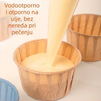 Papir za pečenje otporan na visoke temperature za košarice za muffine, antiadhesivan, s uvijenim rubovima, za air fryer, kućna upotreba