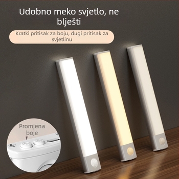 Izuzetno tanko LED svjetlo za ormar sa senzorom pokreta, magnetska samolijepiva traka za garderobu, punjiva rasvjeta za vinske ormariće