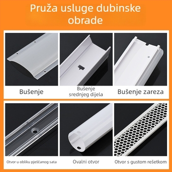 Prilagođeni set sjenila za lampu s nepravilnim profilom, PMMA/PC, dvobojni, tri zaštitne značajke, linearnog sjenila