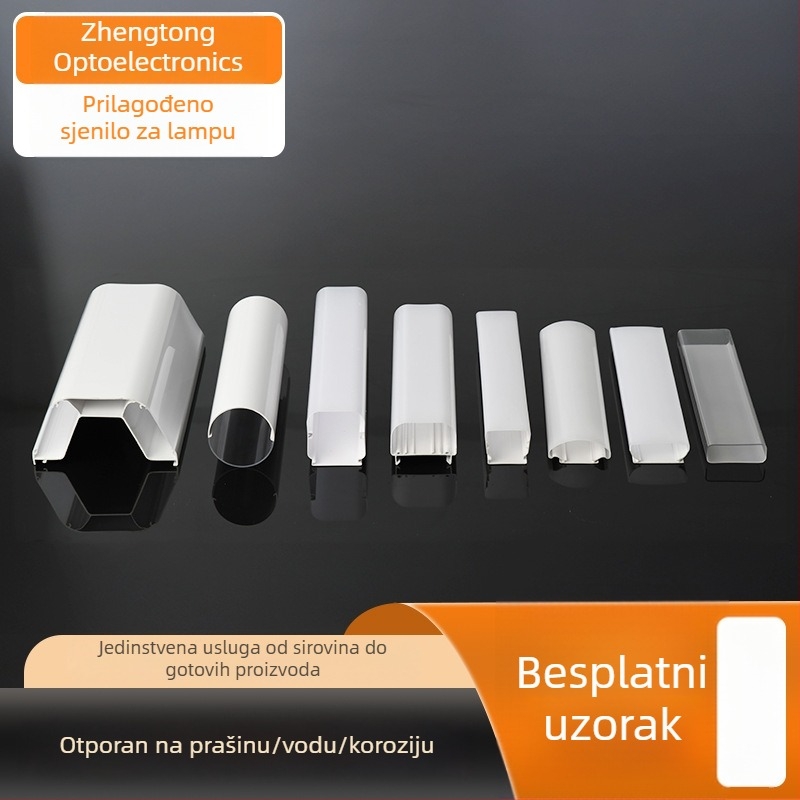 Prilagođeni set sjenila za lampu s nepravilnim profilom, PMMA/PC, dvobojni, tri zaštitne značajke, linearnog sjenila