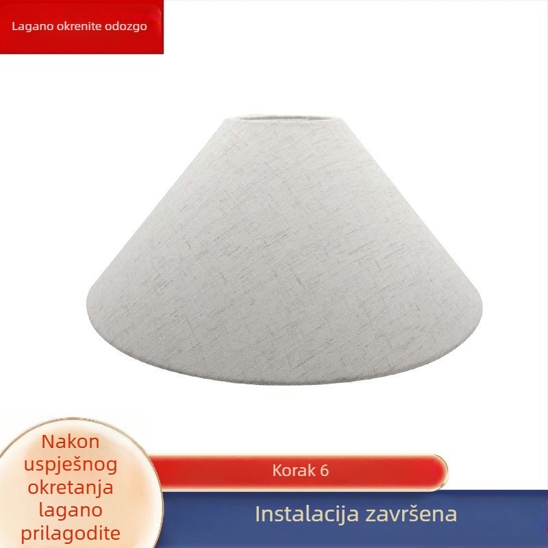 Prilagođeni laneni abažur za spavaću sobu i studiju, KD abažur za luster, podnu i stolnu lampu