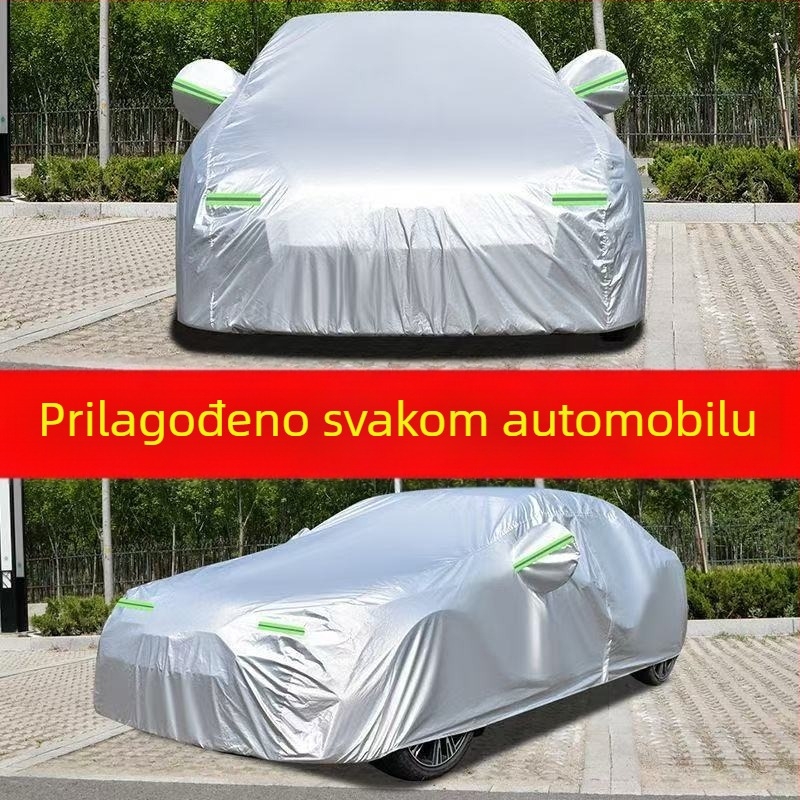 Na skladištu: 190T jednostruki pravi auto pokrivač – potpuno prekrivanje, deblji, otporan na sunce i kišu, universalno za sve sezone
