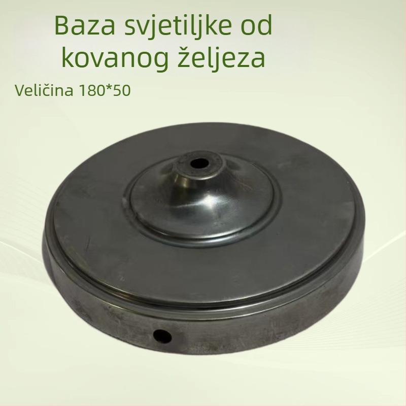 Prilagođeni željezni elementi rasvjete: baza i kućište, veličina 180×50 cm