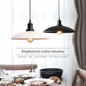 Nordijski minimalistički loft stil, retro-industrijski luster od željeza s poklopcem lonca, za restorane, barove i kafiće