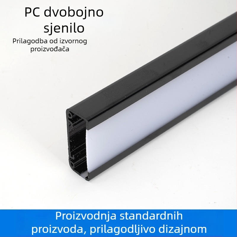 Prilagođeno PC kućište za linearno osvjetljenje s dvobojnim osvjetljenjem, ugrađeni LED modul