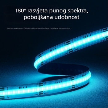 COB RGB LED traka – niskonaponska, višebojna promjena uz ravnomjernu rasvjetu za atmosferu i scensku rasvjetu, visoka svjetlost