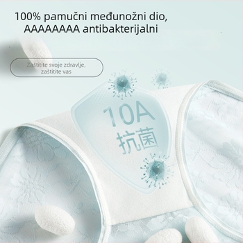 Damske gaćice od čipke s srednjim strukom od Ice Silk, 10A antibakterijske, prozračne