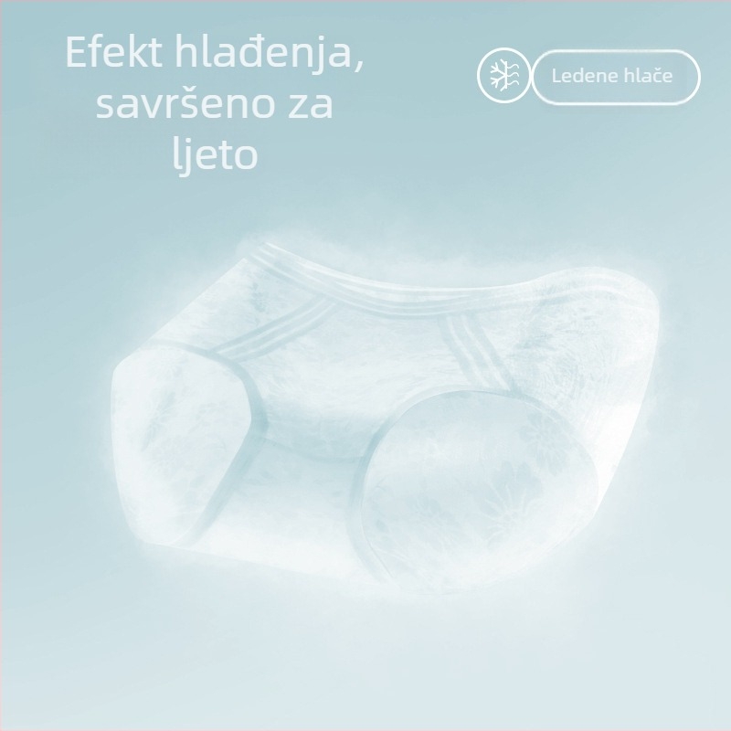Damske gaćice od čipke s srednjim strukom od Ice Silk, 10A antibakterijske, prozračne