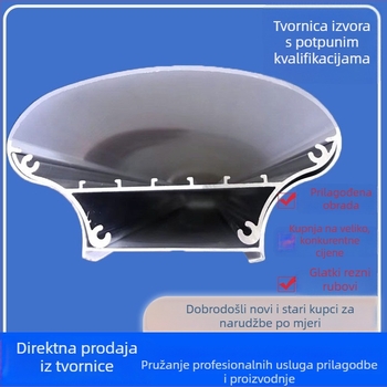 Dvobojni vanjski vodootporni abažur za tunel, potpuno plastično integrirano kućište lampe, ekstrudirani dvobojni dizajn s trostranom zaštitom
