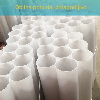 Vrtna lampa s akrilnim okruglim abažurom, bijela
