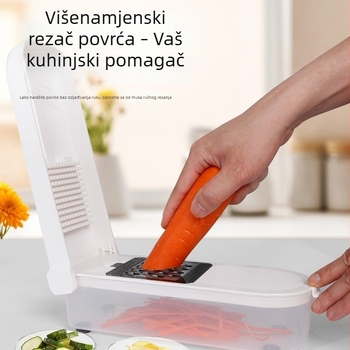Ručni višefunkcionalni kuhinjski rezač za povrće s ribežom i sjeckalicom za rotkvice i krumpire