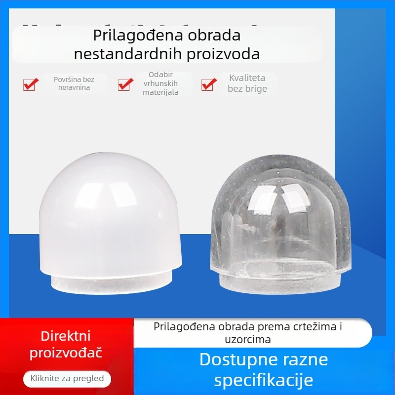 Energetski uštedljiva ovalna LED sjenilo i kućište za žarulju, plast PC, polukružni, prozirno mliječno bijela