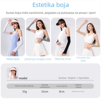 IDN Nove produžene rukave Ice Silk UPF50 UV zaštita za biciklizam, ljeto