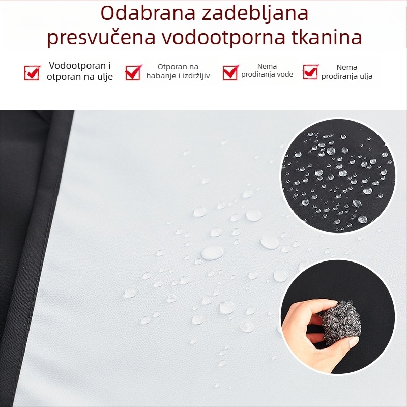 Jednobojna vodootporna i otporna na masnoće pregača za kućnu kuhinju i catering, unisex, s prilagođenim logotipom