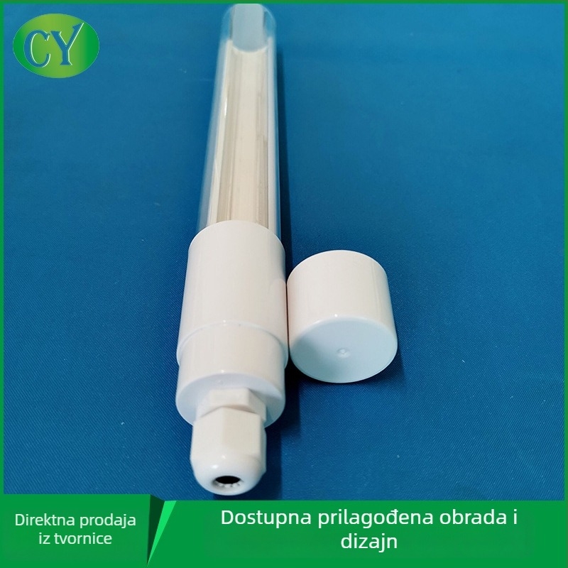 T8 okrugla plastična cijev s aluminijskim kućištem i kompletno plastičnim kućištem, žuto-crni PC poklopac, vodootporna kućica lampe za biljke i dnevno svjetlo