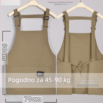 Ljetna lagana vodootporna pregača bez rukava za kuhinju, brzo se suši i otporna na mrlje.