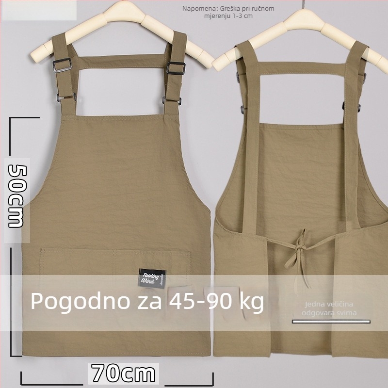 Ljetna lagana vodootporna pregača bez rukava za kuhinju, brzo se suši i otporna na mrlje.