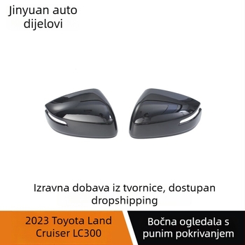 Poklopac ogledala LC300 s dekorativnom naljepnicom u uzorku karbonskih vlakana, ABS materijal, za LC300 2023