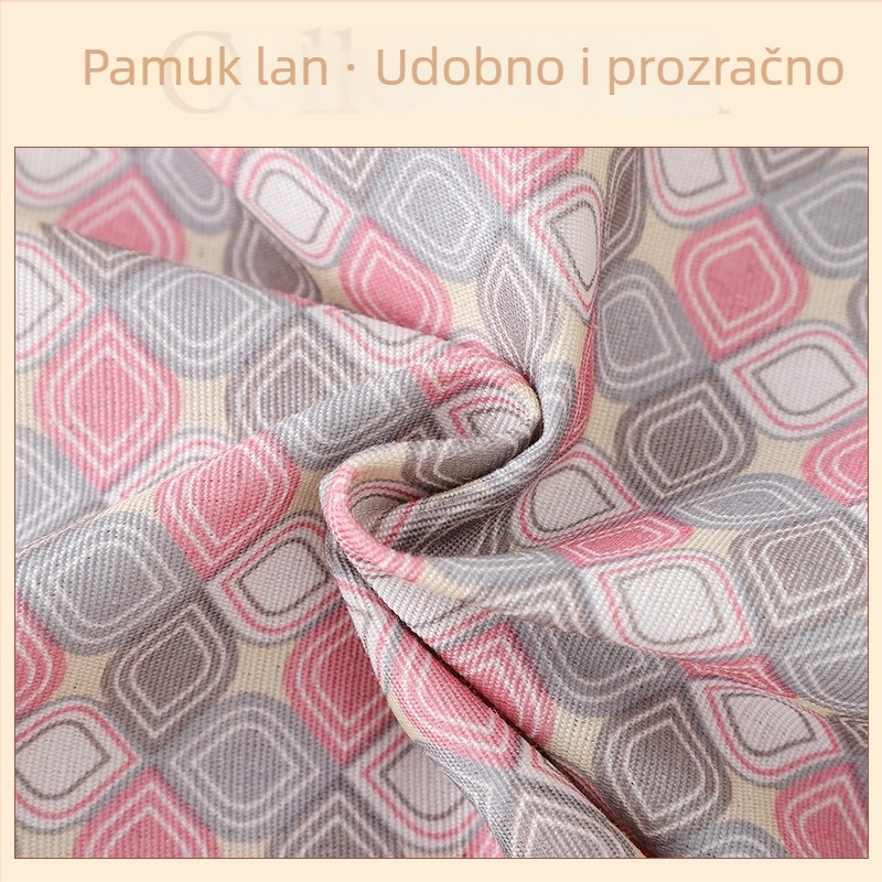 Nova geometrijska pregača s patentnim zatvaračem za kuhinju, ženska masno-otporna s velikim džepom i otisnutim pojasom