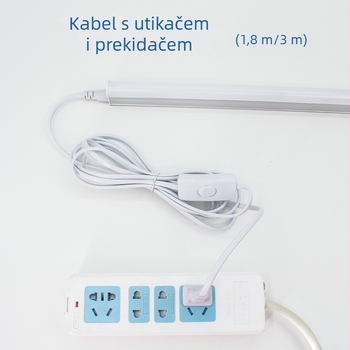 LED pribor za T5-T8 lampe sa prekidačem i kabelom, duljine 1.8 m / 3 m / 5 m