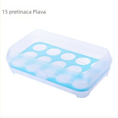Kuhinjska kutija za jaja s 15 pretinaca, s poklopcem, prijenosna plastična posuda za jaja za piknik