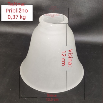 Mat stakleni abažur s E27 – pribor za luster, hodnu lampu, stropnu lampu i abaž blagovaonice