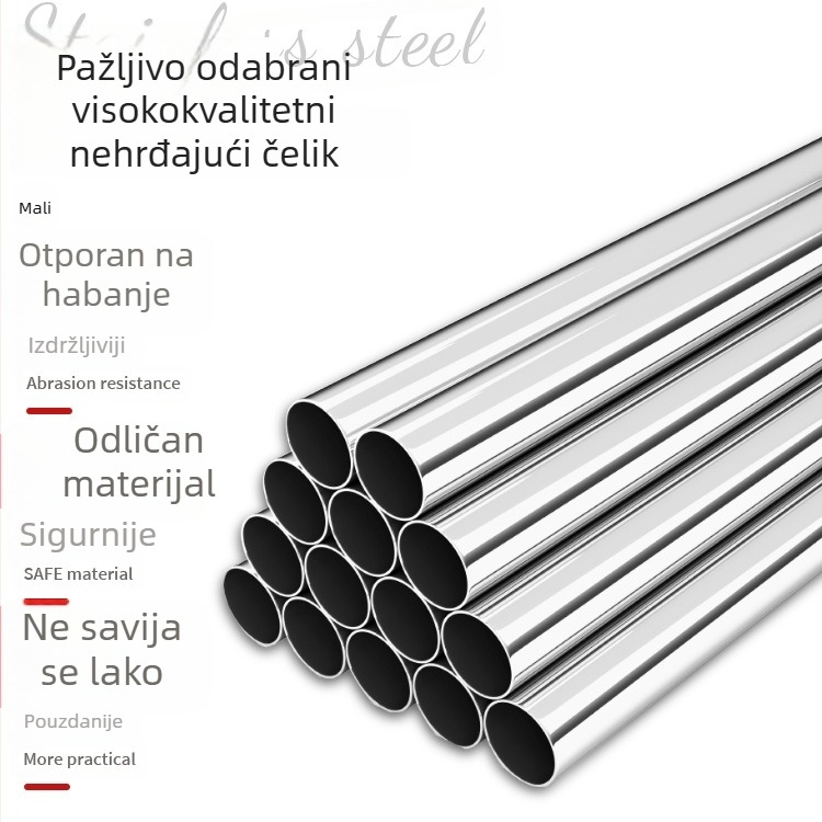 Stalak za sušenje rublja od nehrđajućeg čelika s dvostrukim šipkama, podesiv, podni stalak