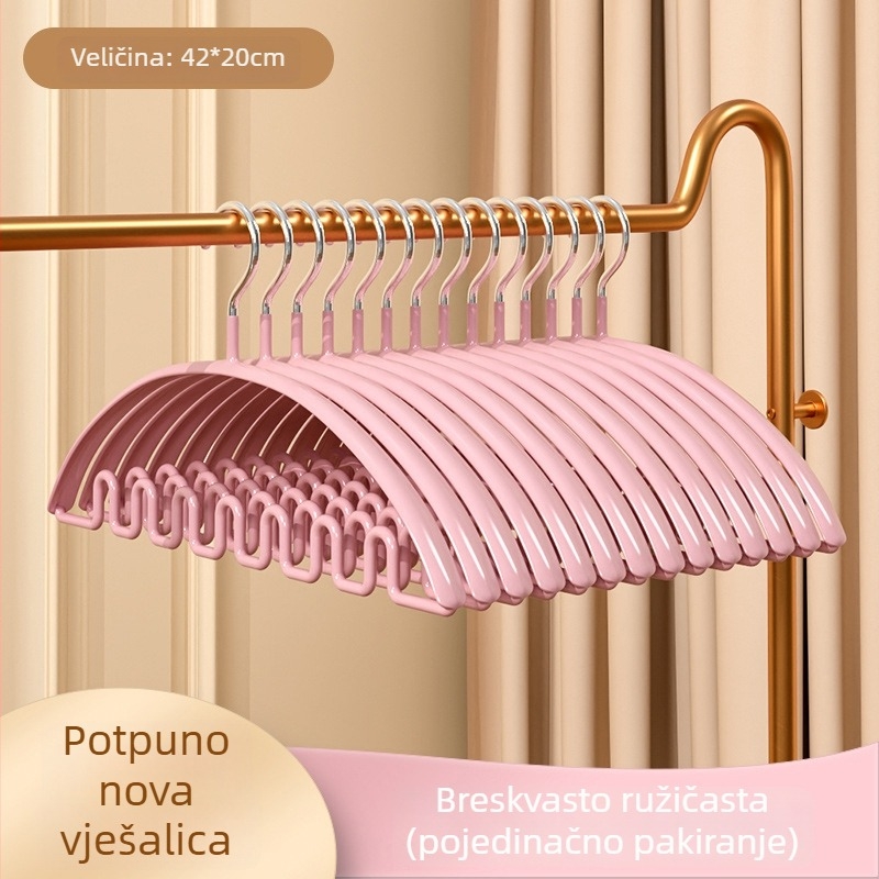 Kućna vješalica za odjeću za kućnu upotrebu sa širokim ramenima, deblja, protuklizna, bez tragova, sušilo za mokru i suhu odjeću