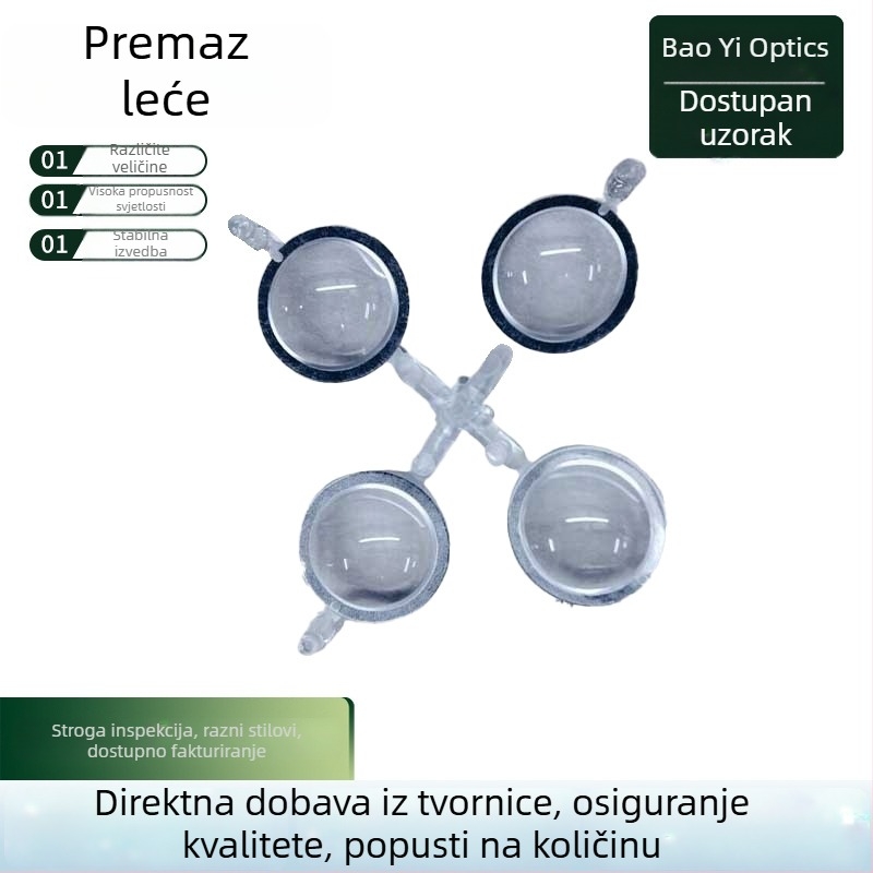 LED optička leća za vanjsku zidnu svjetiljku, konveksna akrilna leća za ulično osvjetljenje