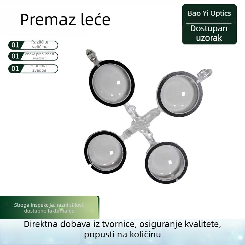 LED optička leća za vanjsku zidnu svjetiljku, konveksna akrilna leća za ulično osvjetljenje
