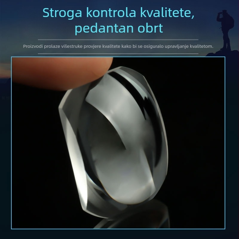 Kvadratna optička leća od stakla, dvostrano konveksna leća, kvadratna plosno-konveksna lupa