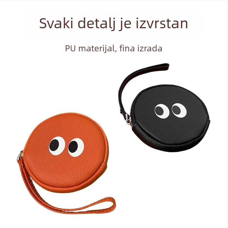 PU kožna preslatka mini novčanik za novčiće, prilagodljiv vašem dizajnu, s bakrenim zatvaračem i pretincem za ključeve