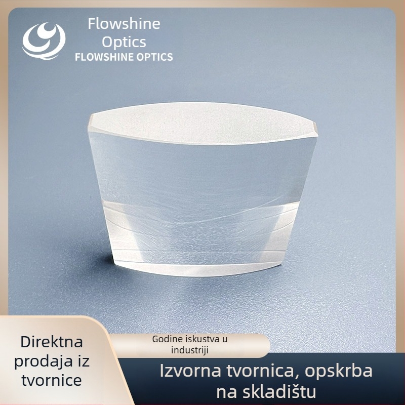 Optička cilindrična leća s dvostrano konveksnim površinama, prilagodljiva obrada, na skladištu, uz mogućnost premazivanja