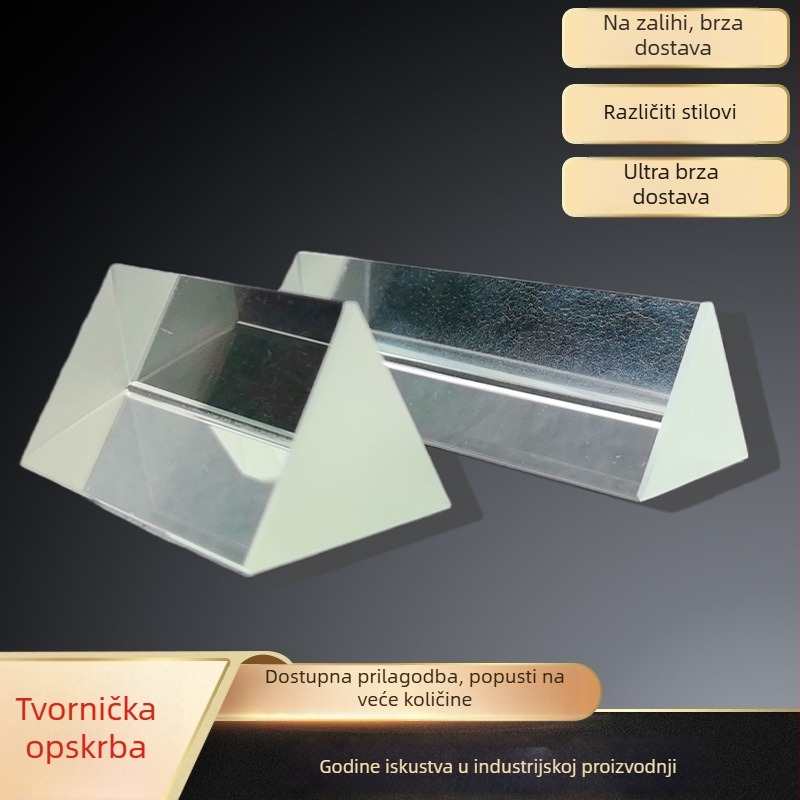 Optička staklena leća za fotografiranje — trokutasti kaleidoskop s kristalnom prizmom loma, u kutiji poklona