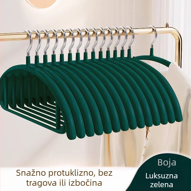 Plastična vješalica za odjeću za kućnu upotrebu, bez tragova, nano protuklizna, bez ispupčenja, luksuzna visoka kvaliteta, debela i ojačana, vješalica za sušenje odjeće