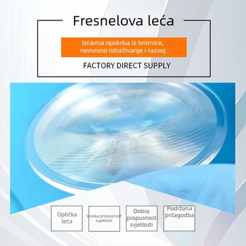 Fresnelova leća za projektor, 33 mm žarišna duljina, akrilni materijal