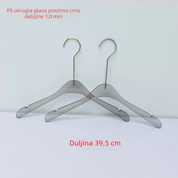 Akrilne protuklizne vješalice za žensku odjeću, kristalno prozirne, crne prozirne, moderni minimalistički dizajn, za kućnu upotrebu