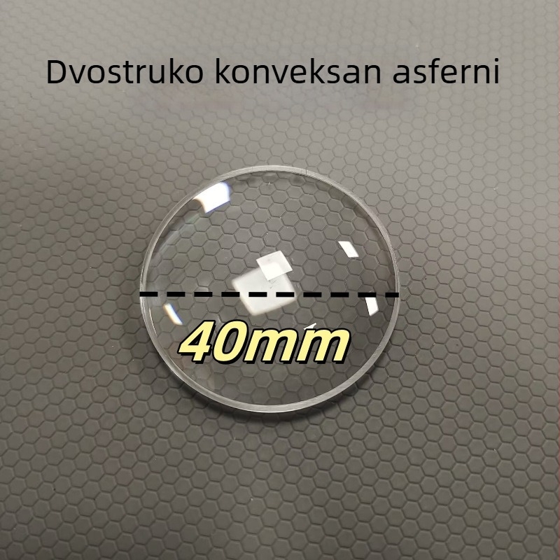 Dvojno konveksna asferna VR leća, promjer 40 mm, debljina 8 mm